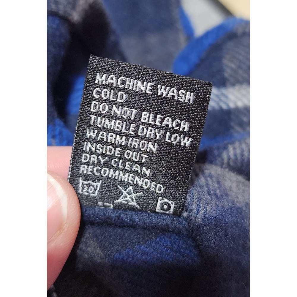 Eighth Avenue Men's Plaid Flannel Button Up Shirt Blue Gray XL - Picture 12 of 12